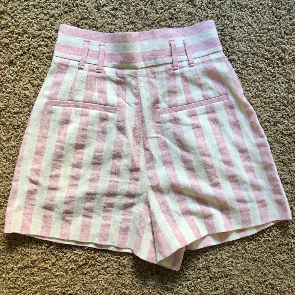 NWOT Linen Striped Shorts XS - Picture 3 of 5
